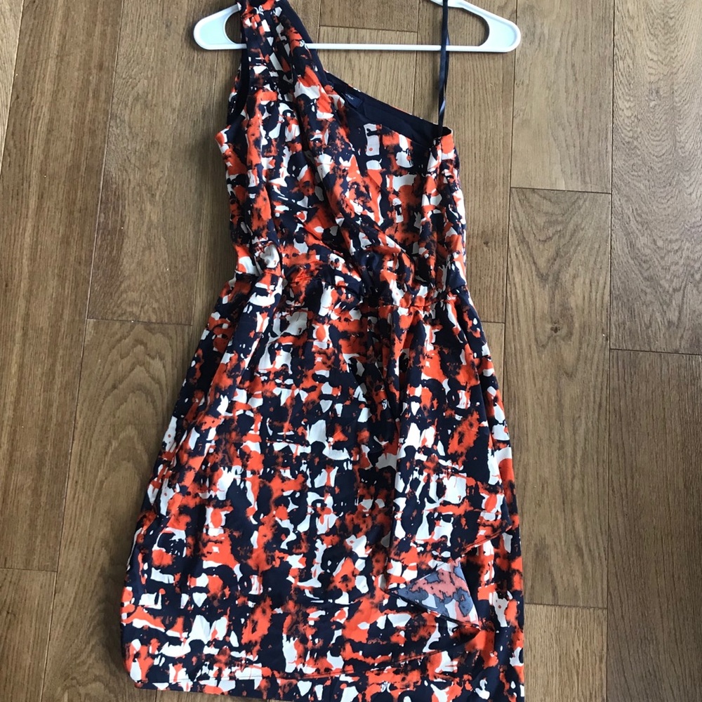 Gorgeous asymmetrical blue & orange dress!  (New)